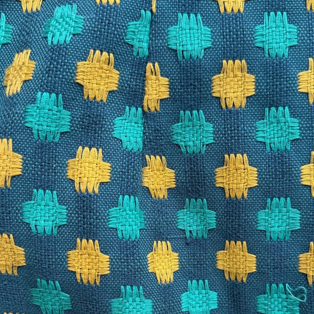 Boden Teal and Mustard Polka-Dot Knit Pencil Skirt🌿 - Picture 4 of 7